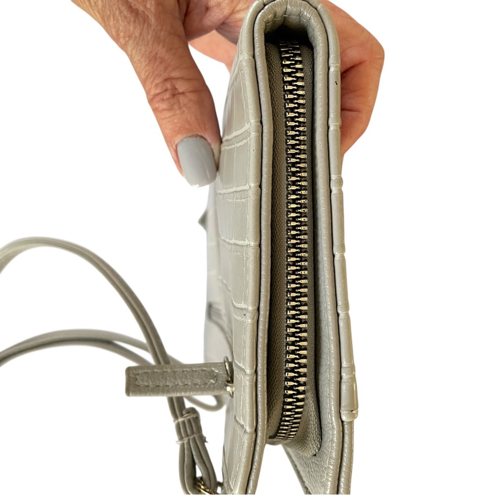 TAUPE GREY TRAVEL ORGANIZER CROSSBODY PURSE - Picture 16 of 16